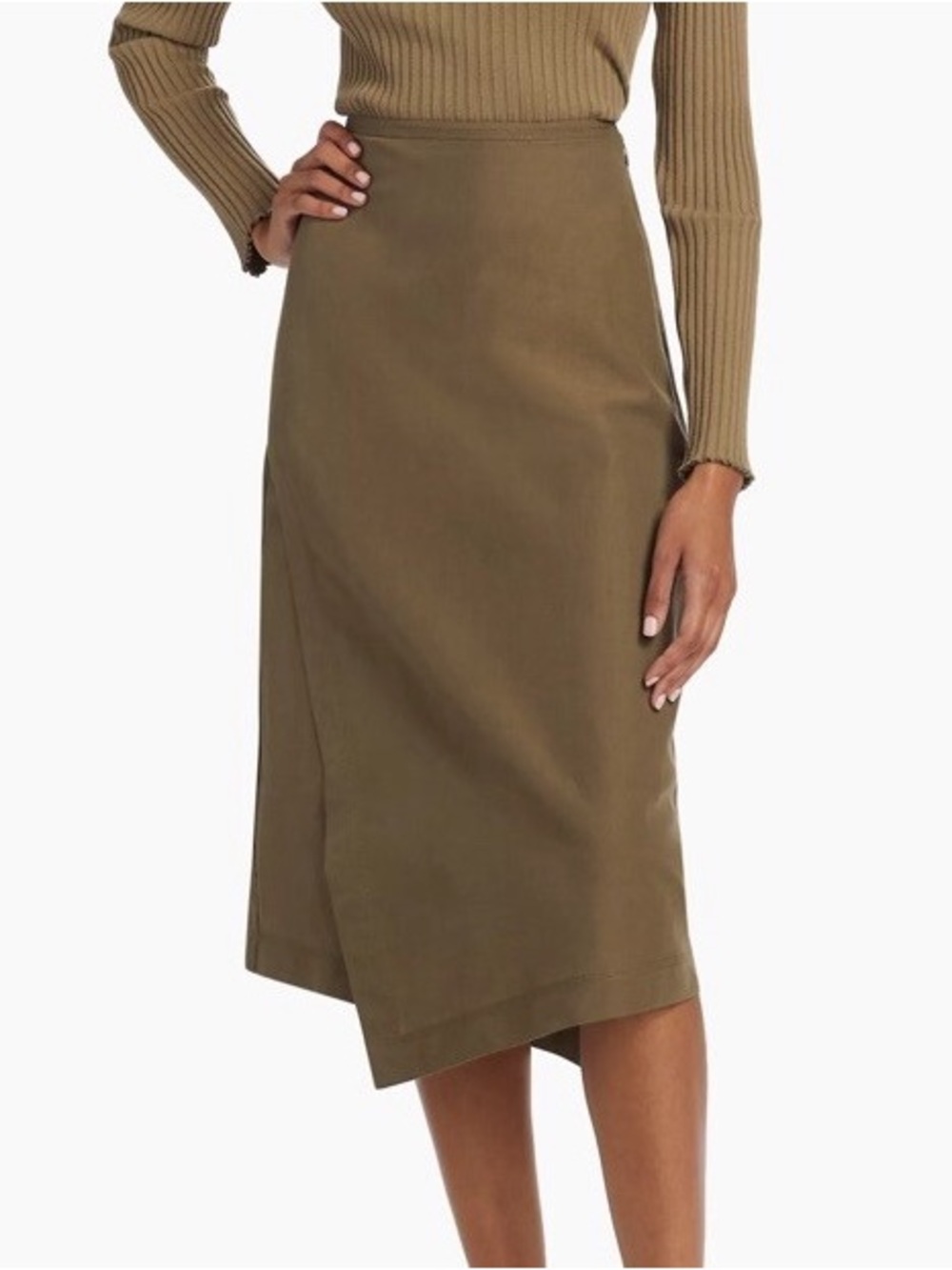 Vince Utility Paneled Asymmetric Midi Skirt